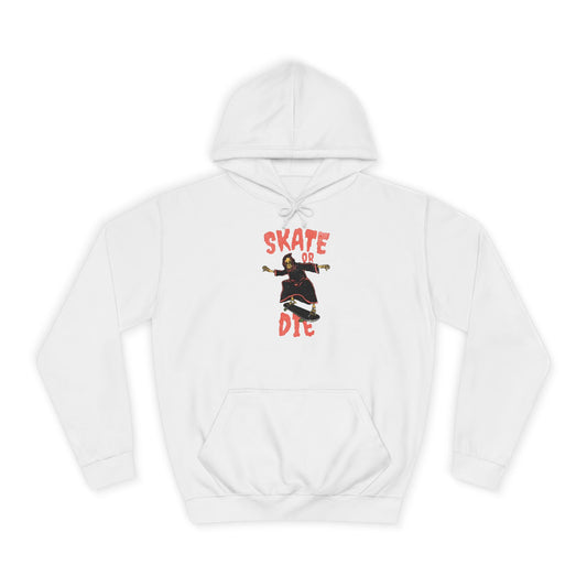 Skate Or Die Hoodie Graphic Skateboarding Grim Reaper Unisex College Hoodie