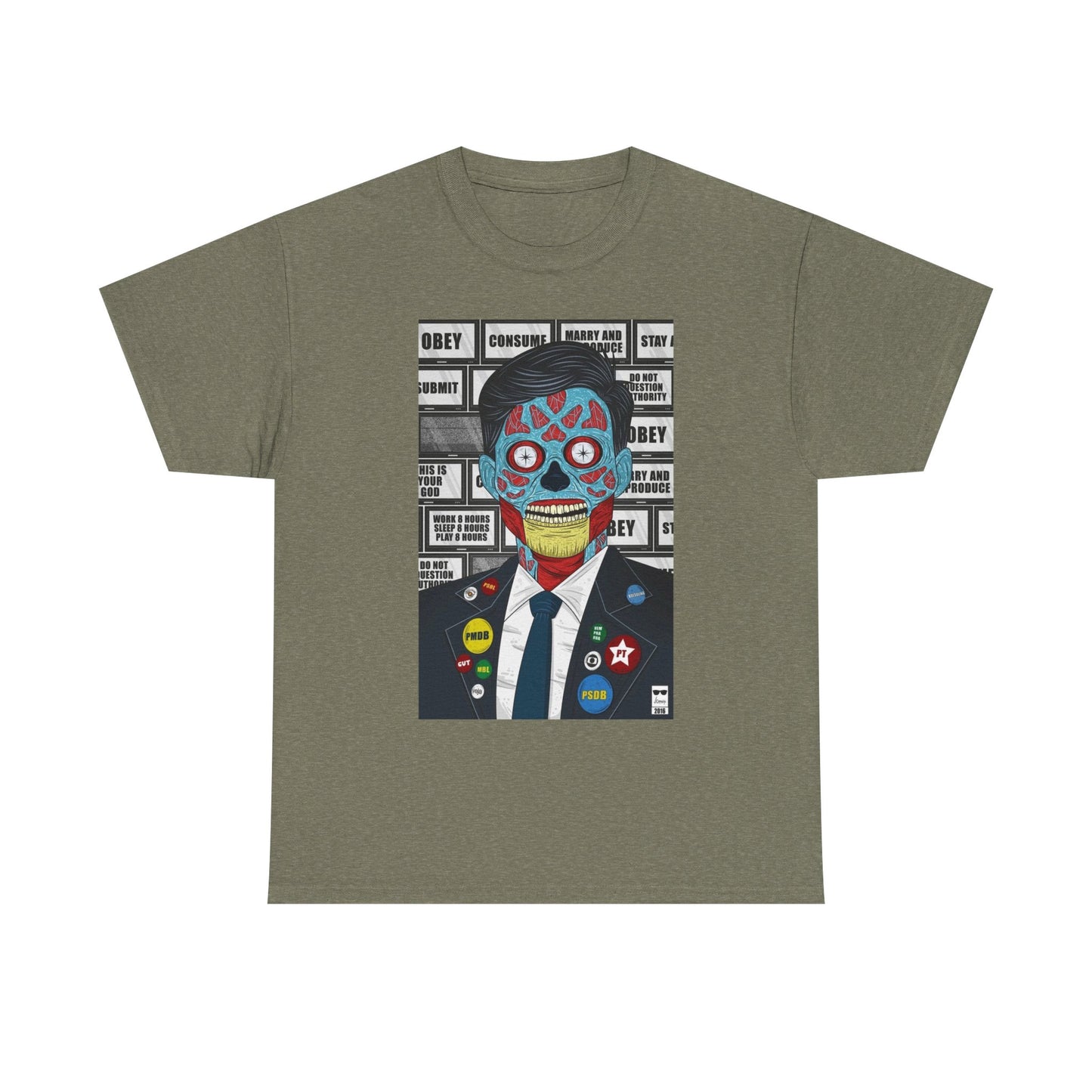 Obey Graphic T Shirt Vintage Unisex Heavy Cotton Tee