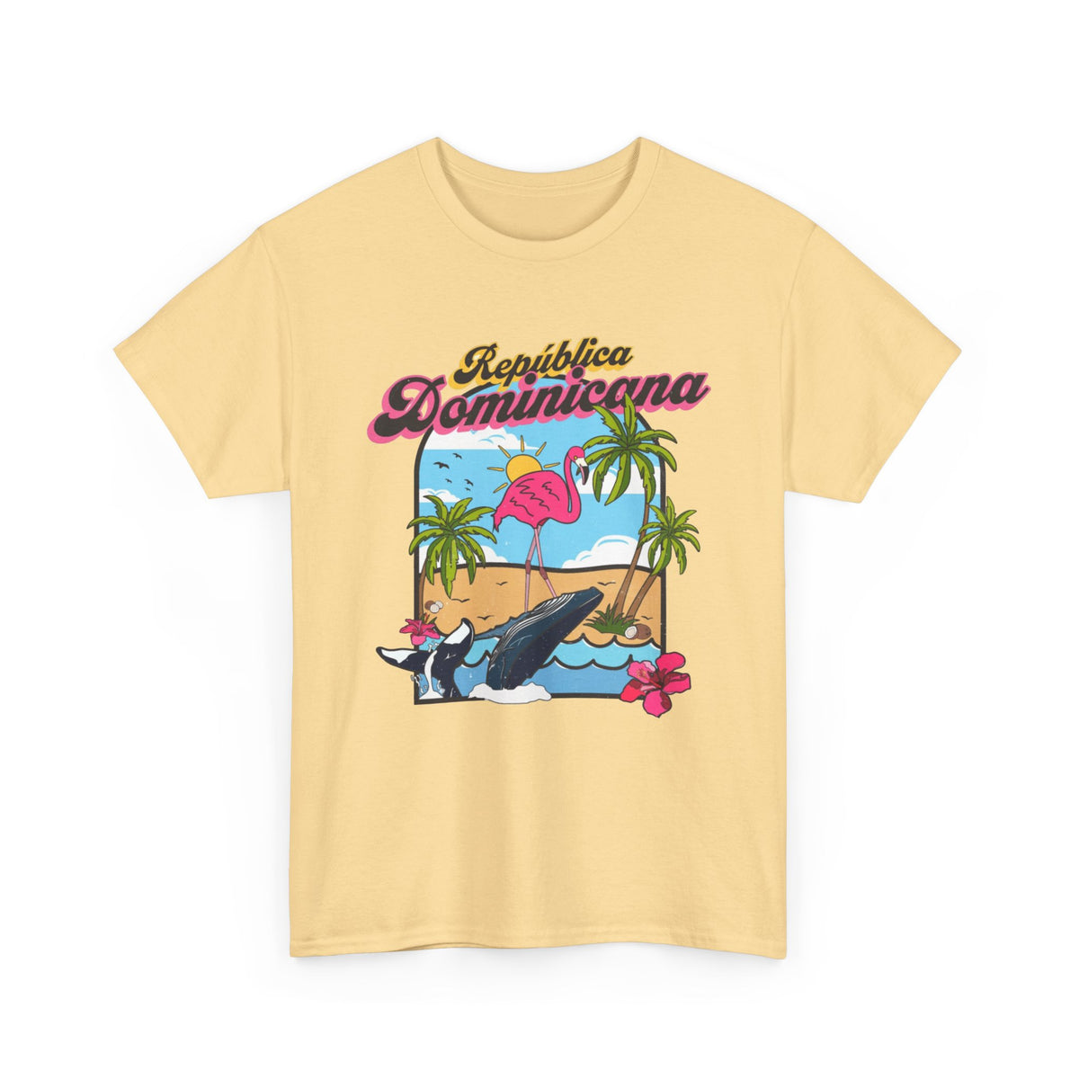 Dominican Republic T-Shirt Retro Graphic Men's Heavy Cotton Tee