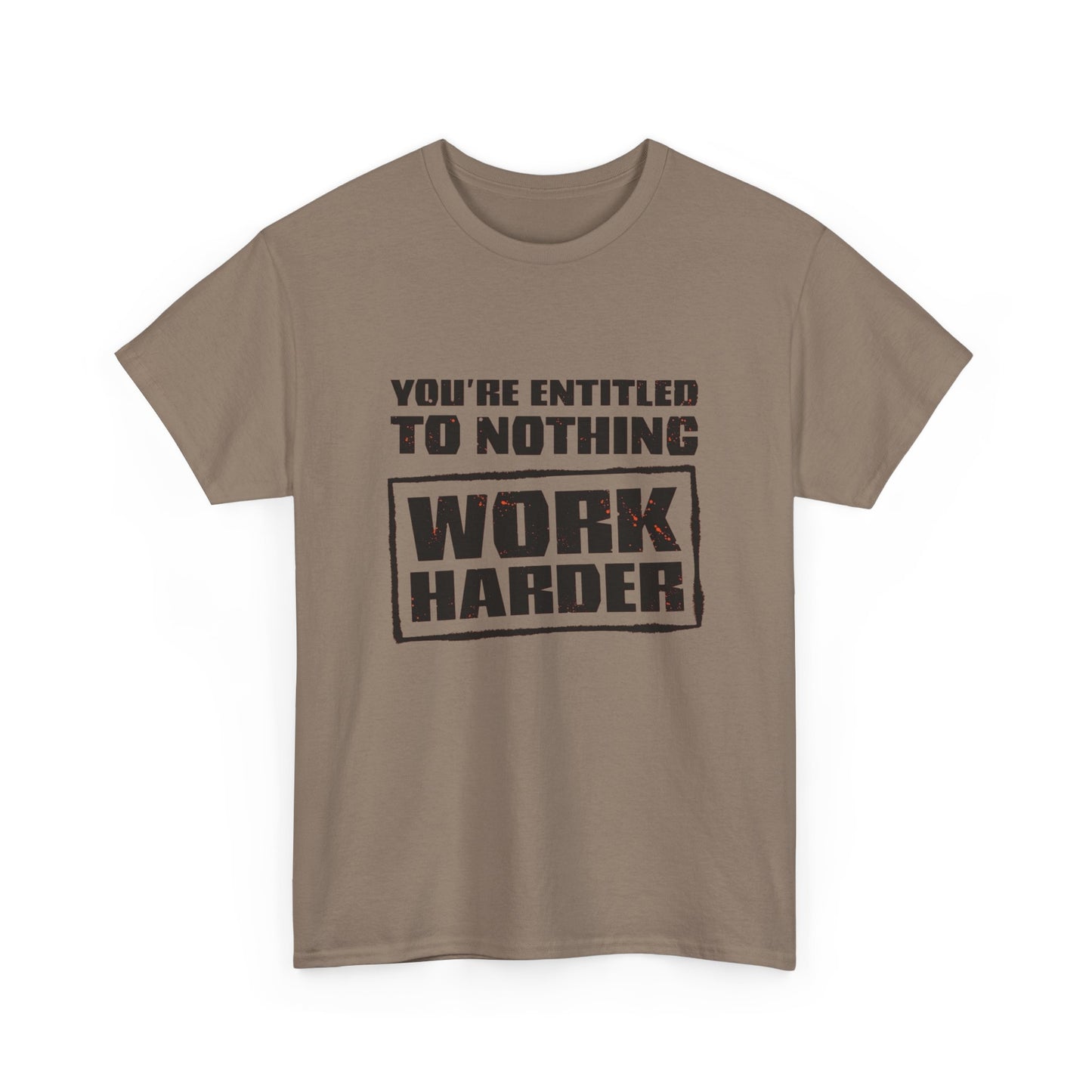 Work Harder Graphic T Shirt Unisex Heavy Cotton Tee