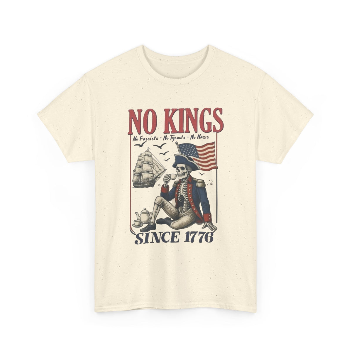 No Kings In America Graphic T Shirt Men's Heavy Cotton Tee