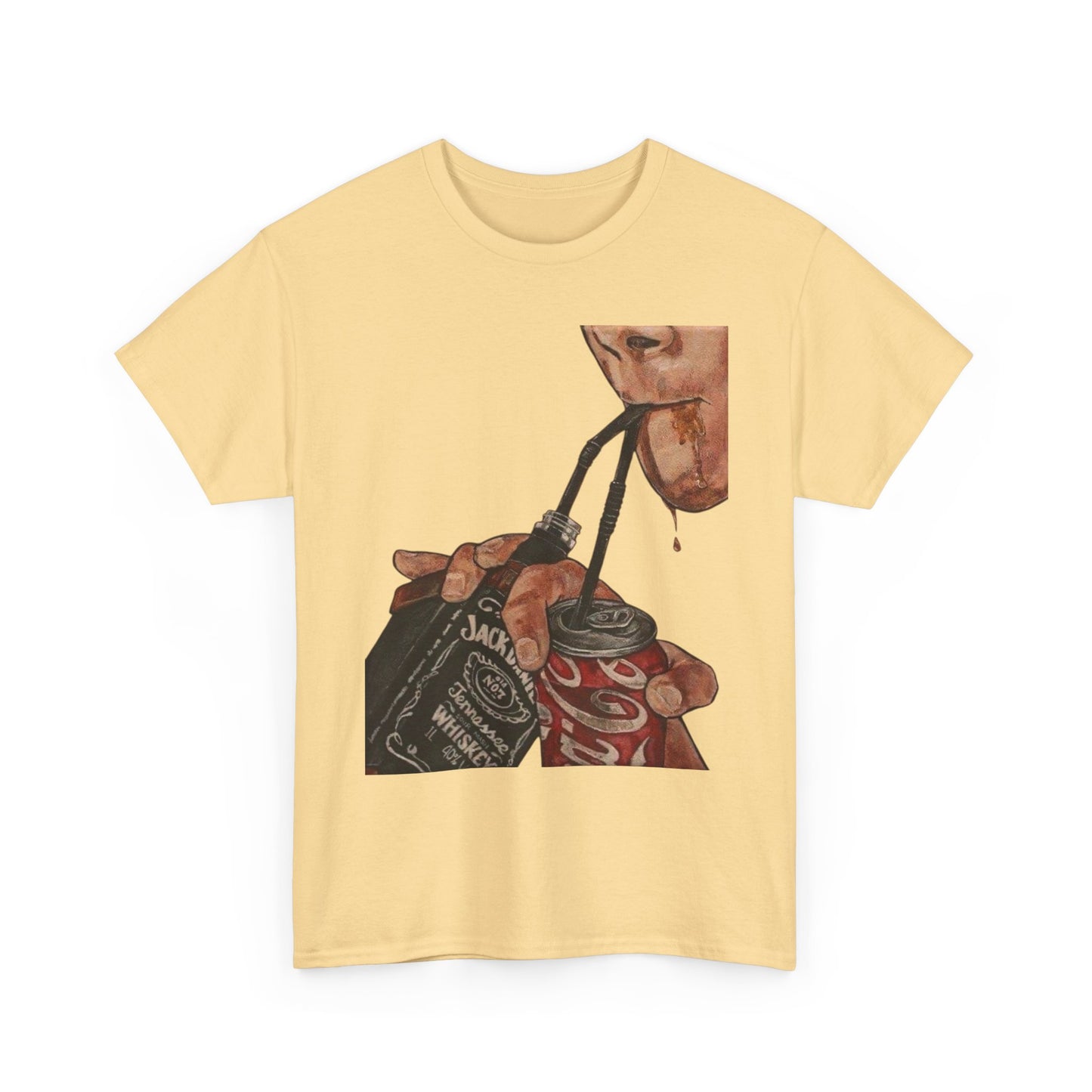 Jack And Coke Graphic Bar Funny T Shirt Unisex Heavy Cotton Tee