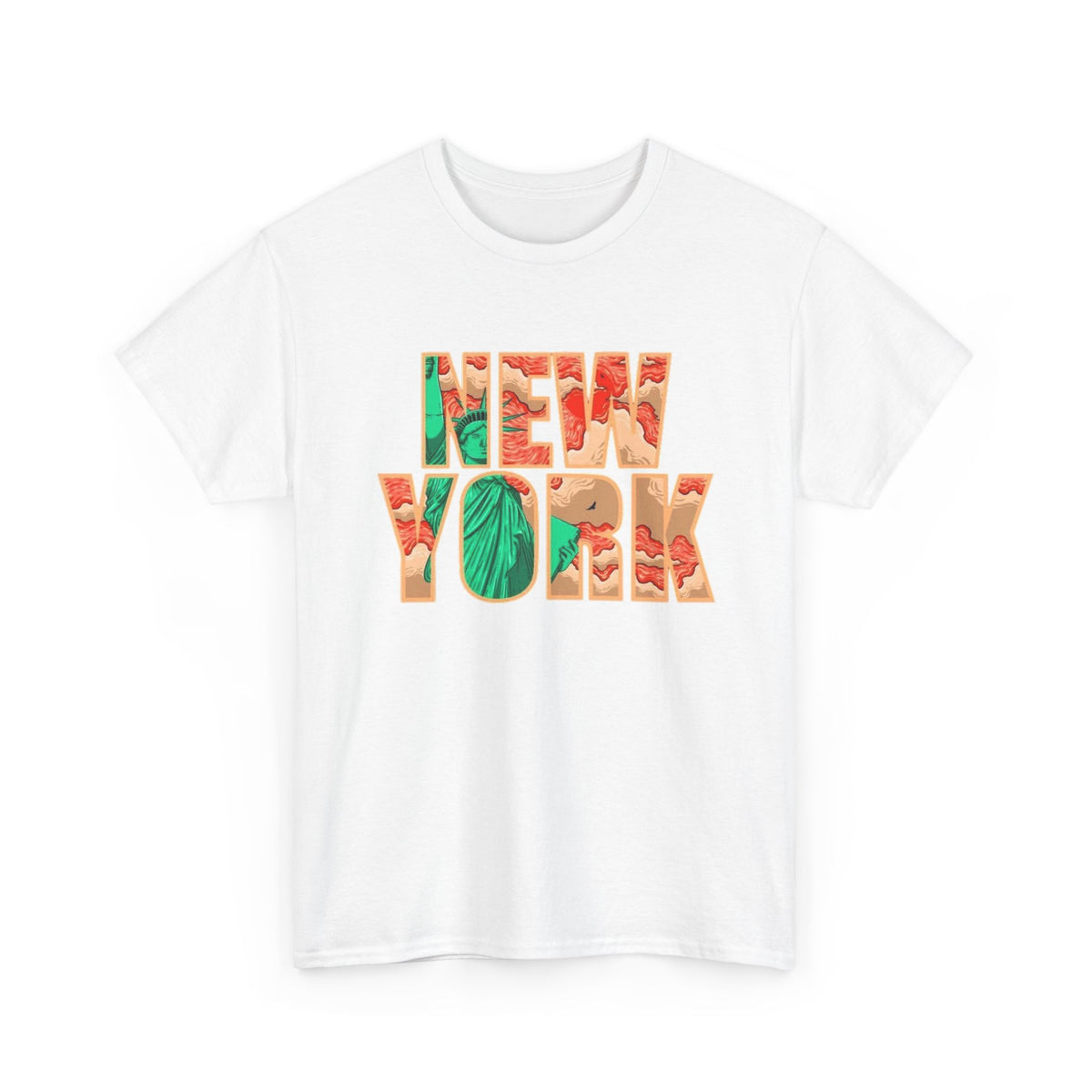 New York City Art Graphic T Shirt Men's Retro Heavy Cotton Tee