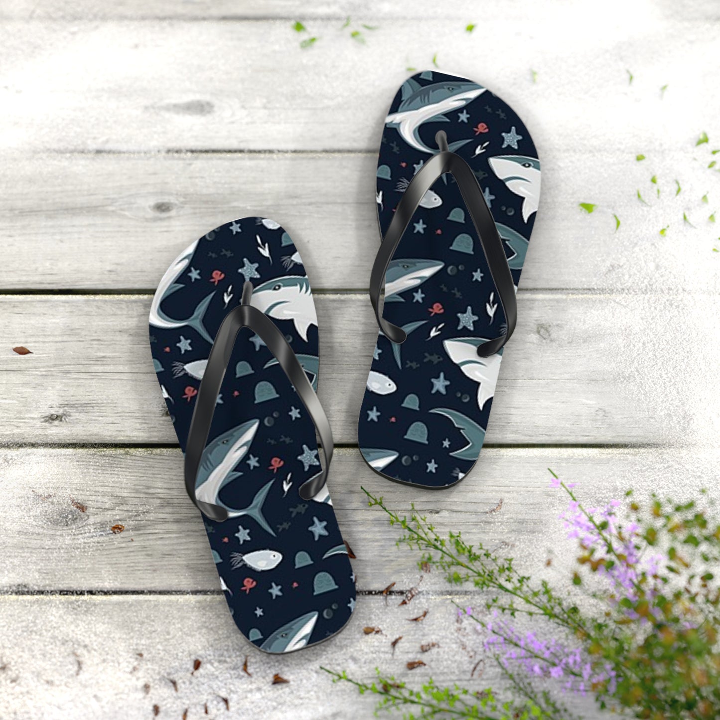 Shark Summer Sandals, Beach Shoes, Vacation Flip Flops, Pool Slides, Comfortable