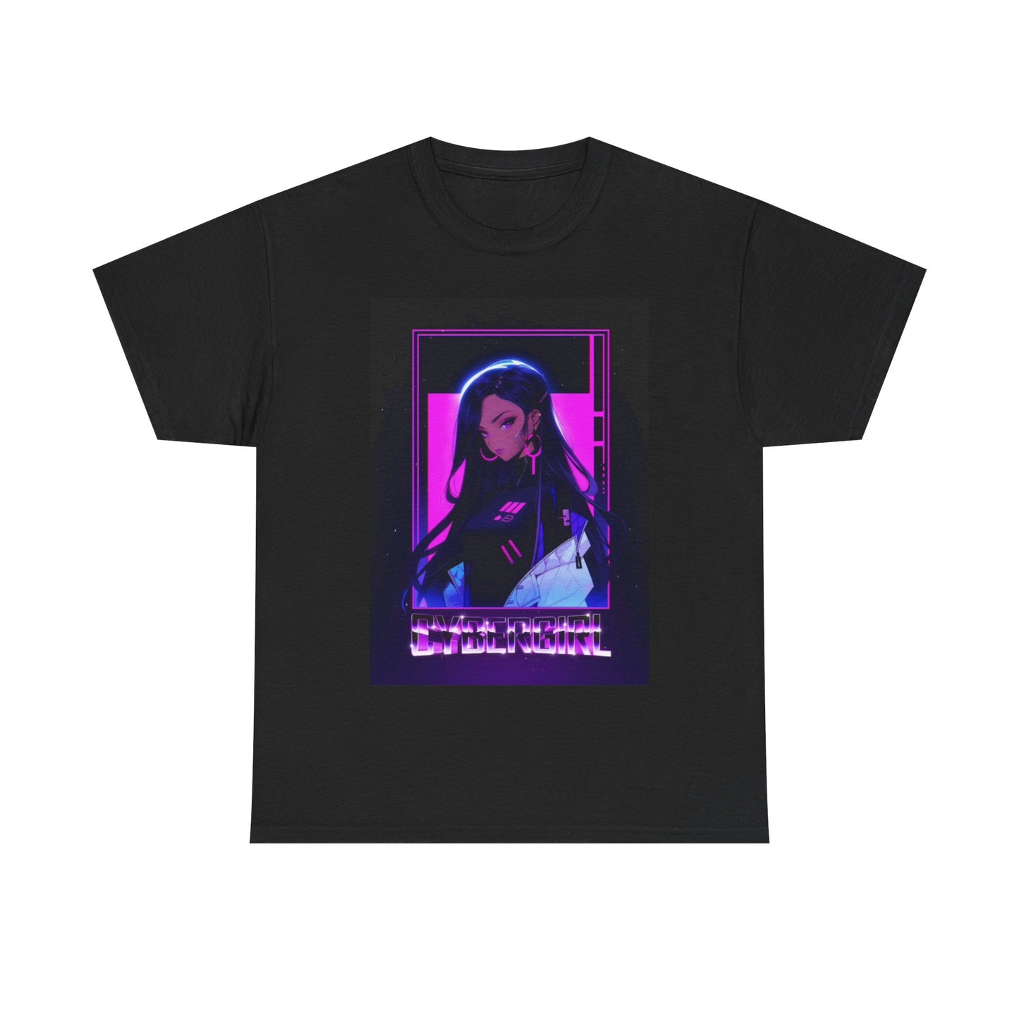 Waifu Anime T-shirt Girl Graphic Cartoon Retro Gaming Unisex Heavy Tee Gamer 32
