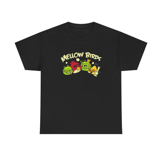 Mellow Birds Funny Graphic T Shirt S-5XL Unisex Cotton