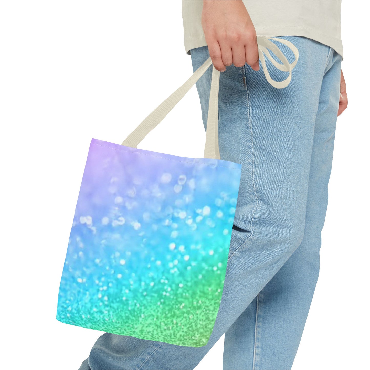 Rainbow Glitter Tote Bag (AOP) Brand New