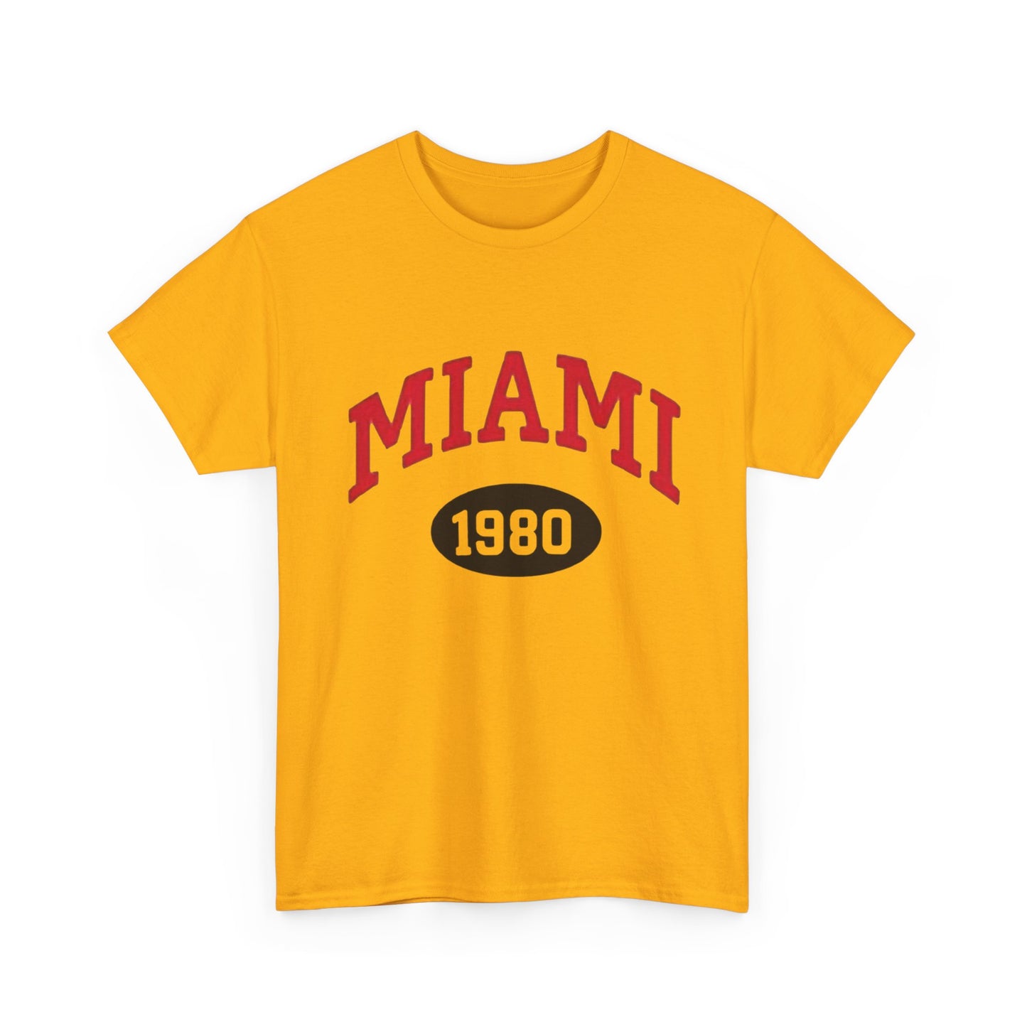 Miami 1980's Graphic T Shirt NEW Unisex Heavy Cotton Tee