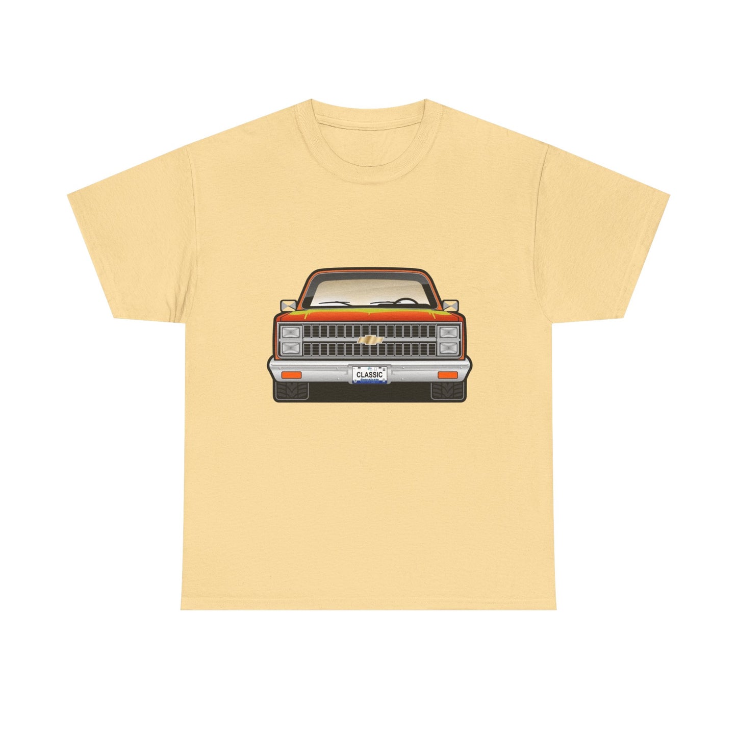 Classic Retro Pickup Truck Graphic T Shirt Unisex Heavy Cotton Tee NEW