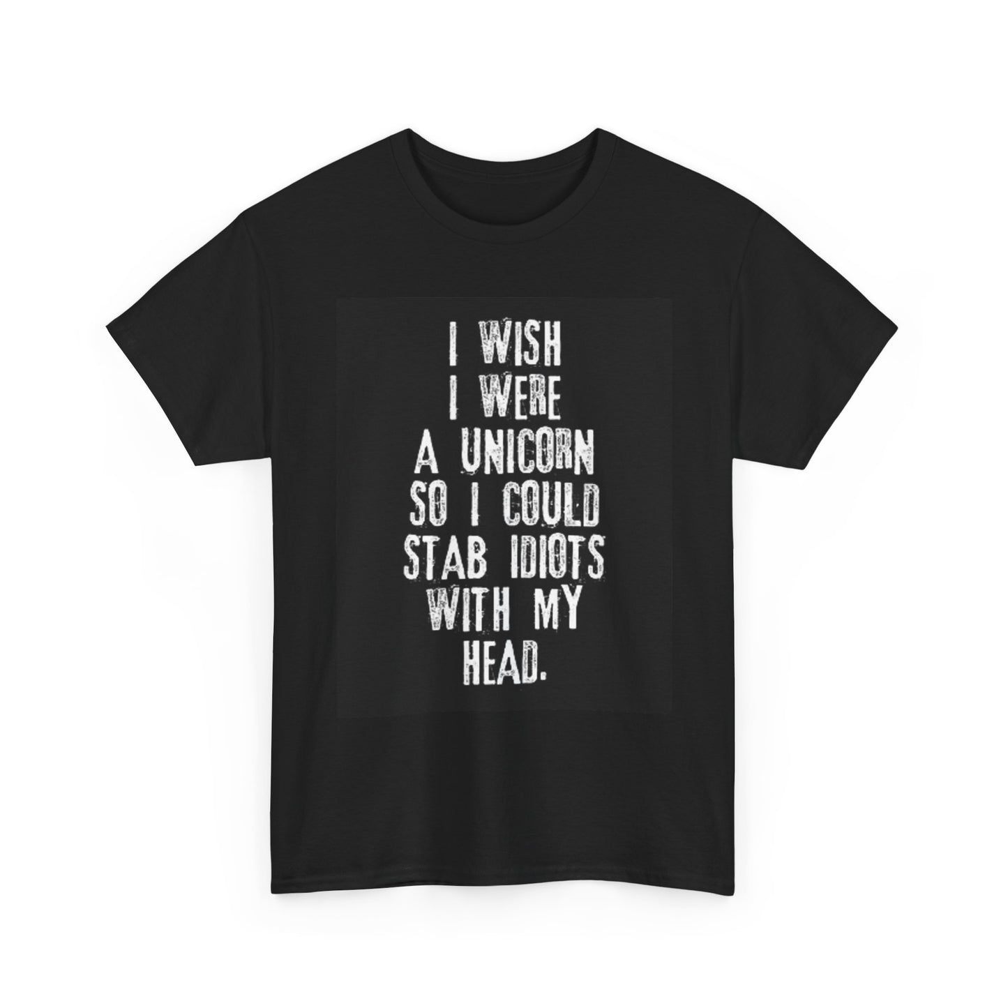 Funny Wish I Was A Unicorn T Shirt Unisex Heavy Cotton Tee