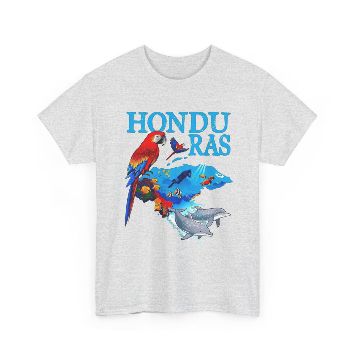Honduras Graphic T Shirt Men's Retro Tropical Birds Heavy Cotton Tee