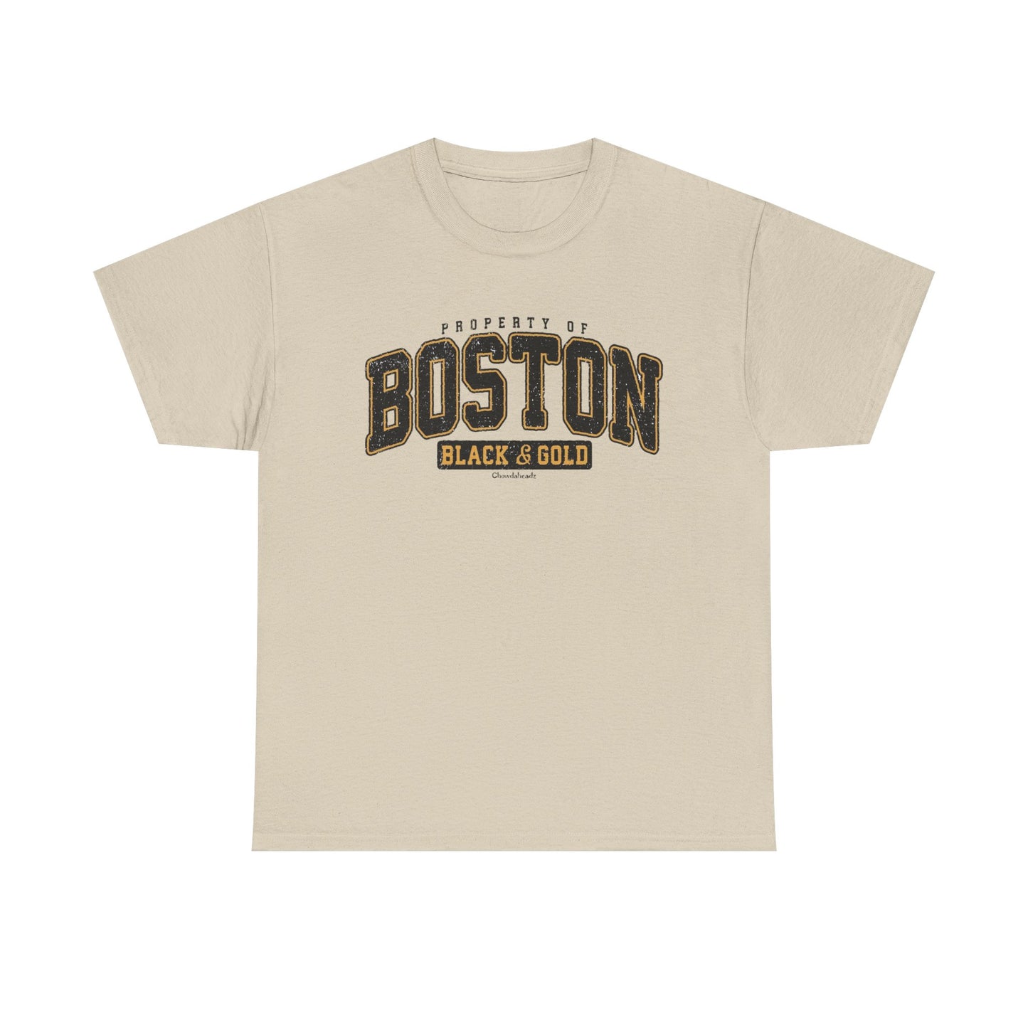 Boston Black And Gold Graphic T Shirt Retro New England Unisex Heavy Cotton Tee