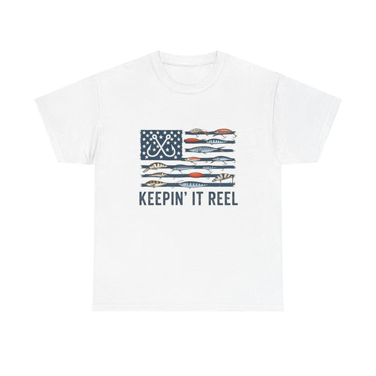 Keeping It Reel Fishing Graphic T Shirt Unisex Heavy Cotton Tee Gift