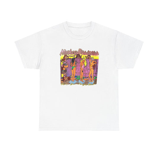 Monkey Business Surfing Graphic T Shirt Unisex Heavy Cotton Tee Gift