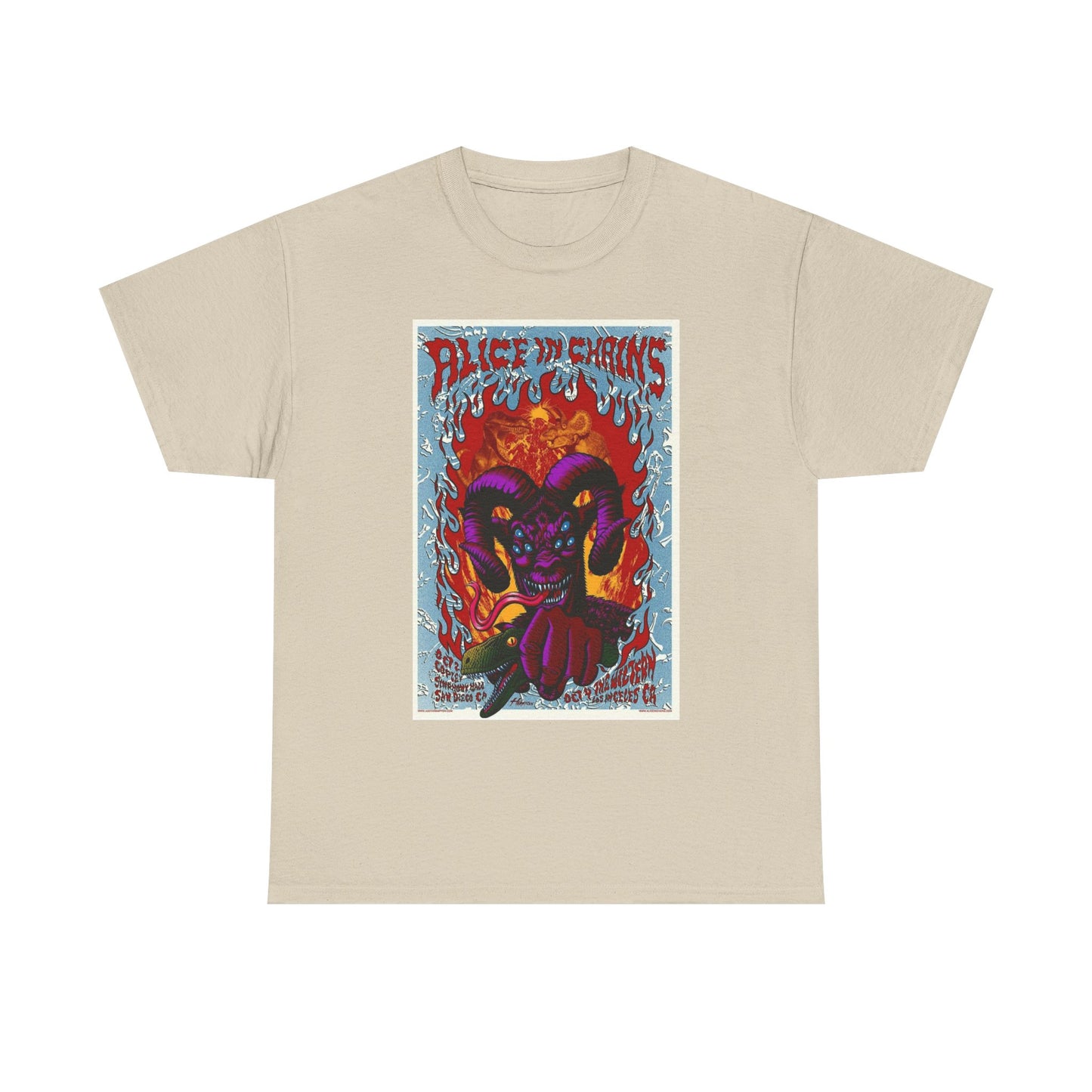 Alice In Chains Rock Band T Shirt Merch Poster Unisex Heavy Cotton Tee