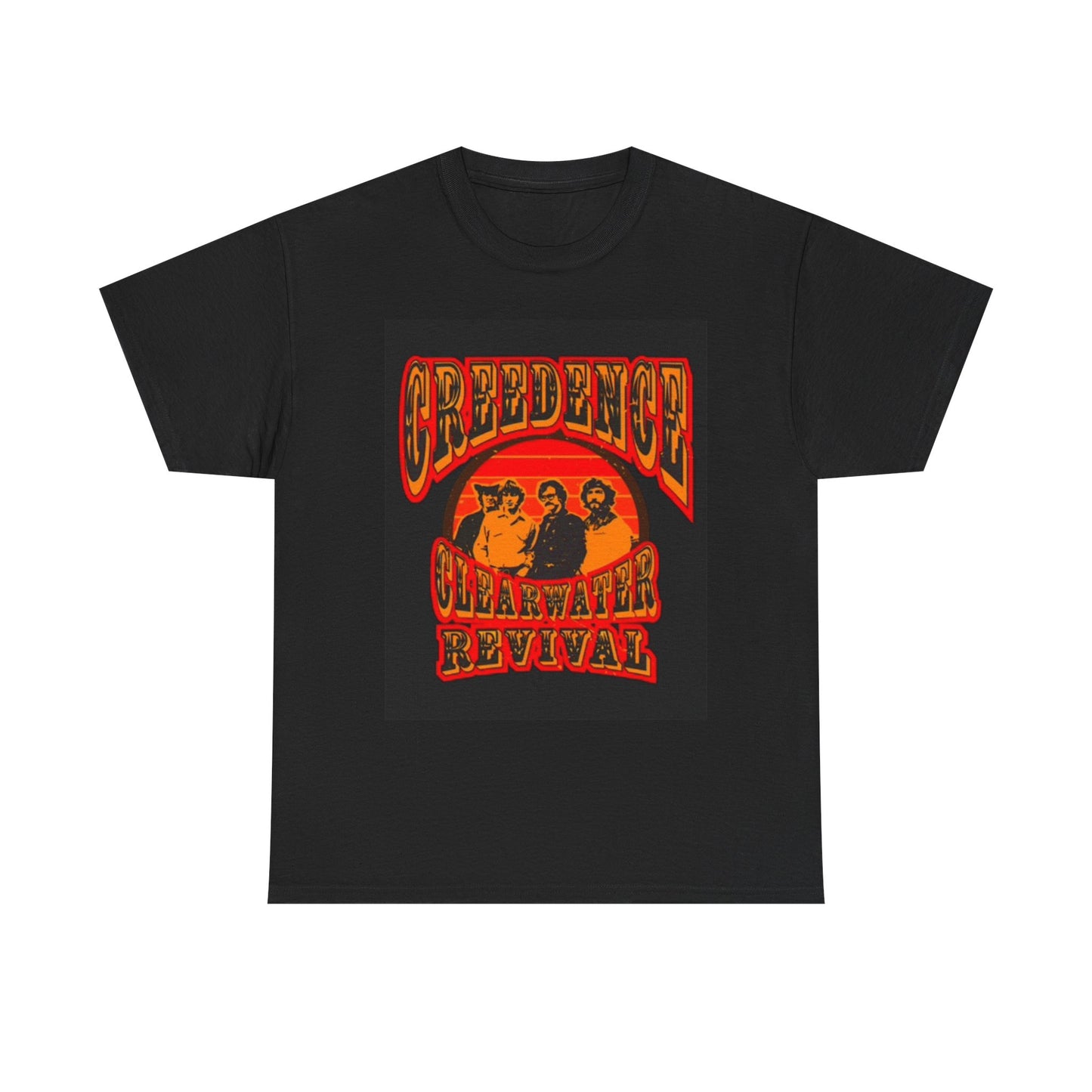 Creedence Clearwater Revival Graphic T Shirt Vintage Logo Unisex Heavy Cotton