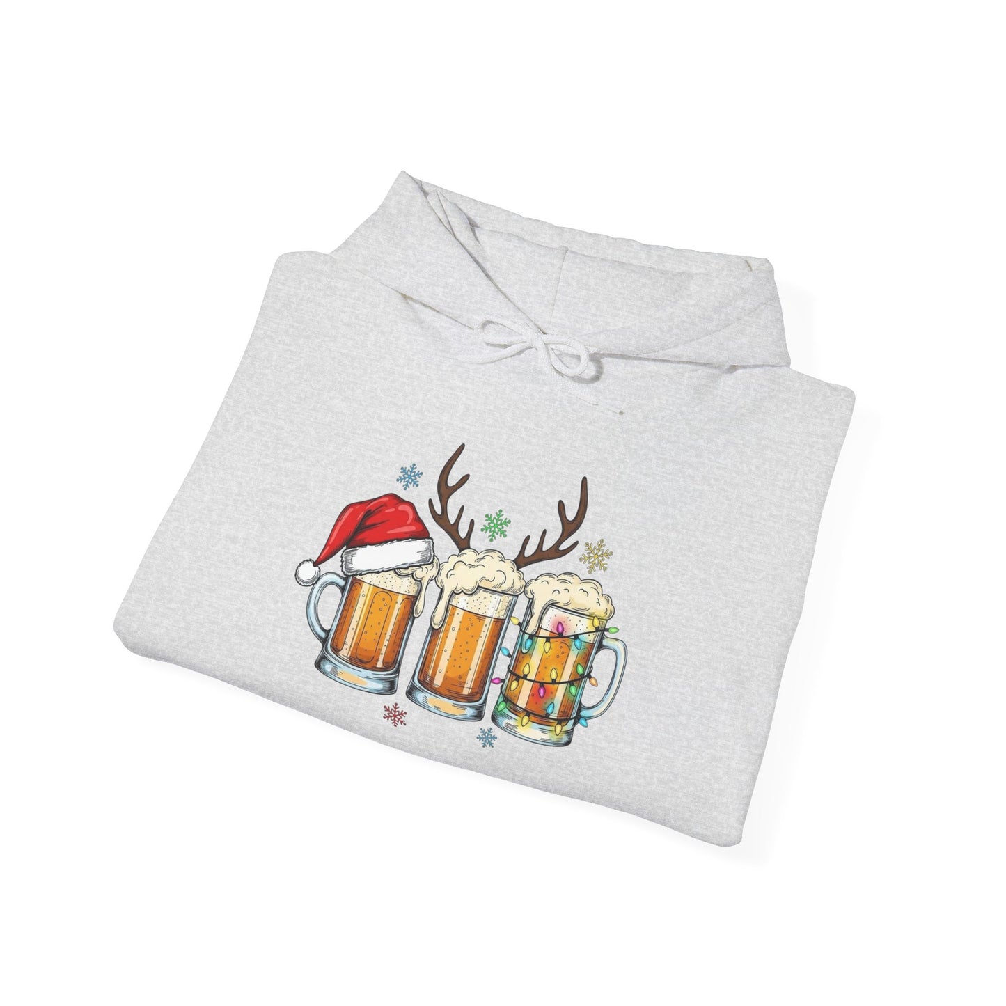 Christmas Beer Mugs Graphic Hoodie Unisex Heavy Blend™ Hooded Sweatshirt