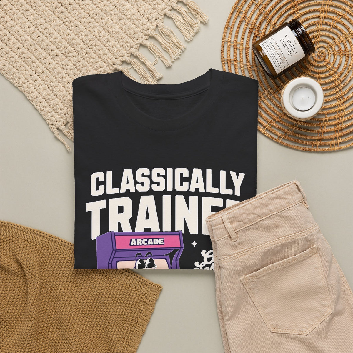 Classically Trained Retro Gamer Graphic T Shirt Men's Heavy Cotton Tee
