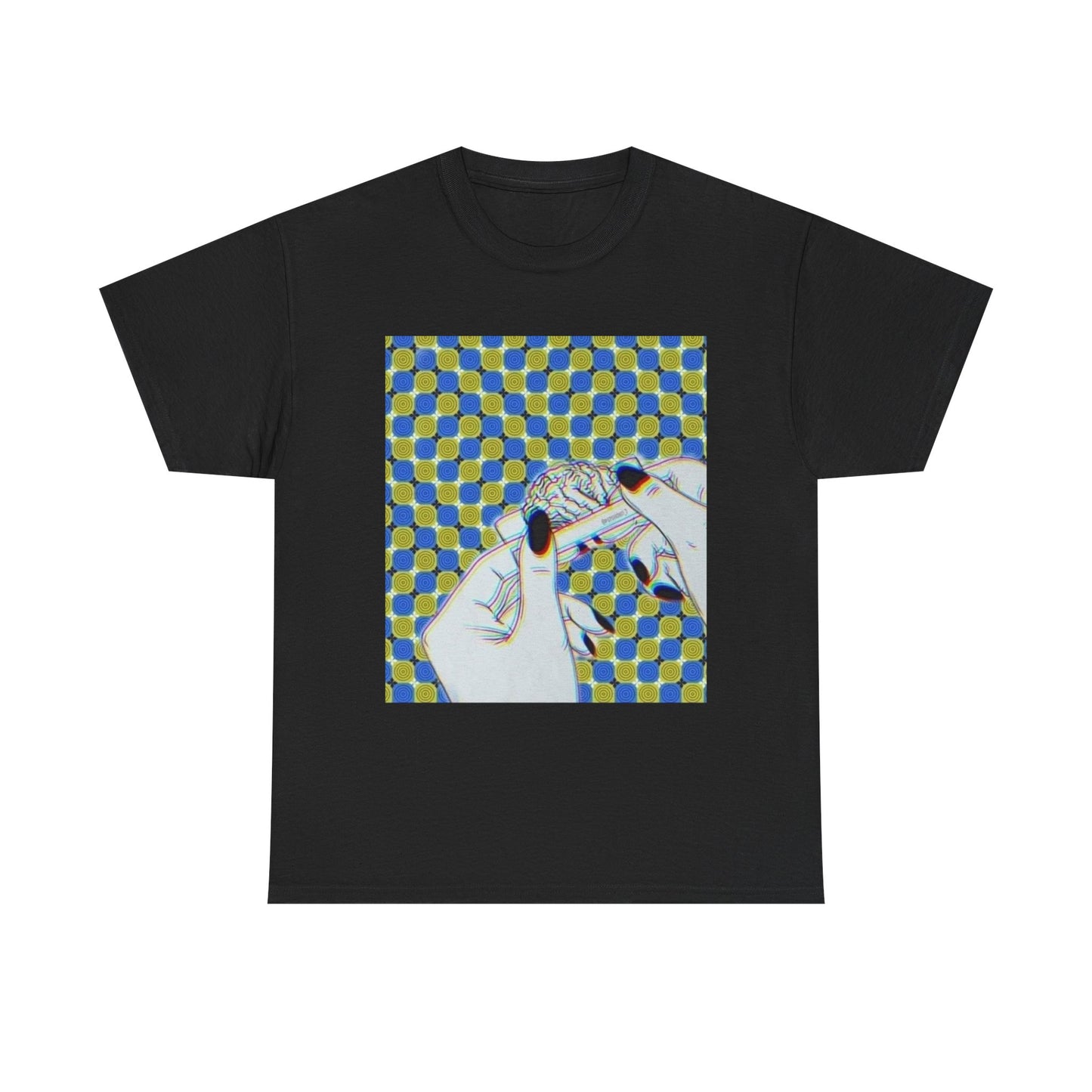 Trippy Joint Holographic T Shirt Unisex Heavy Cotton Vintage Gift NEW
