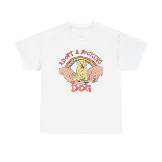 Adopt A Dog Graphic T Shirt NEW Adult Tee