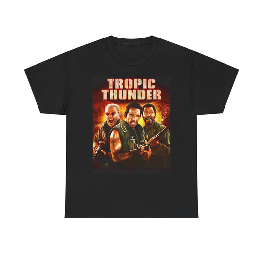 Tropic Thunder Graphic T Shirt Comedy Movie Retro Unisex Heavy Cotton Tee