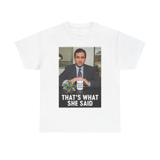 The Office Tshirt Michael Scott Funny Humor Retro TV Unisex Heavy Cotton Tee