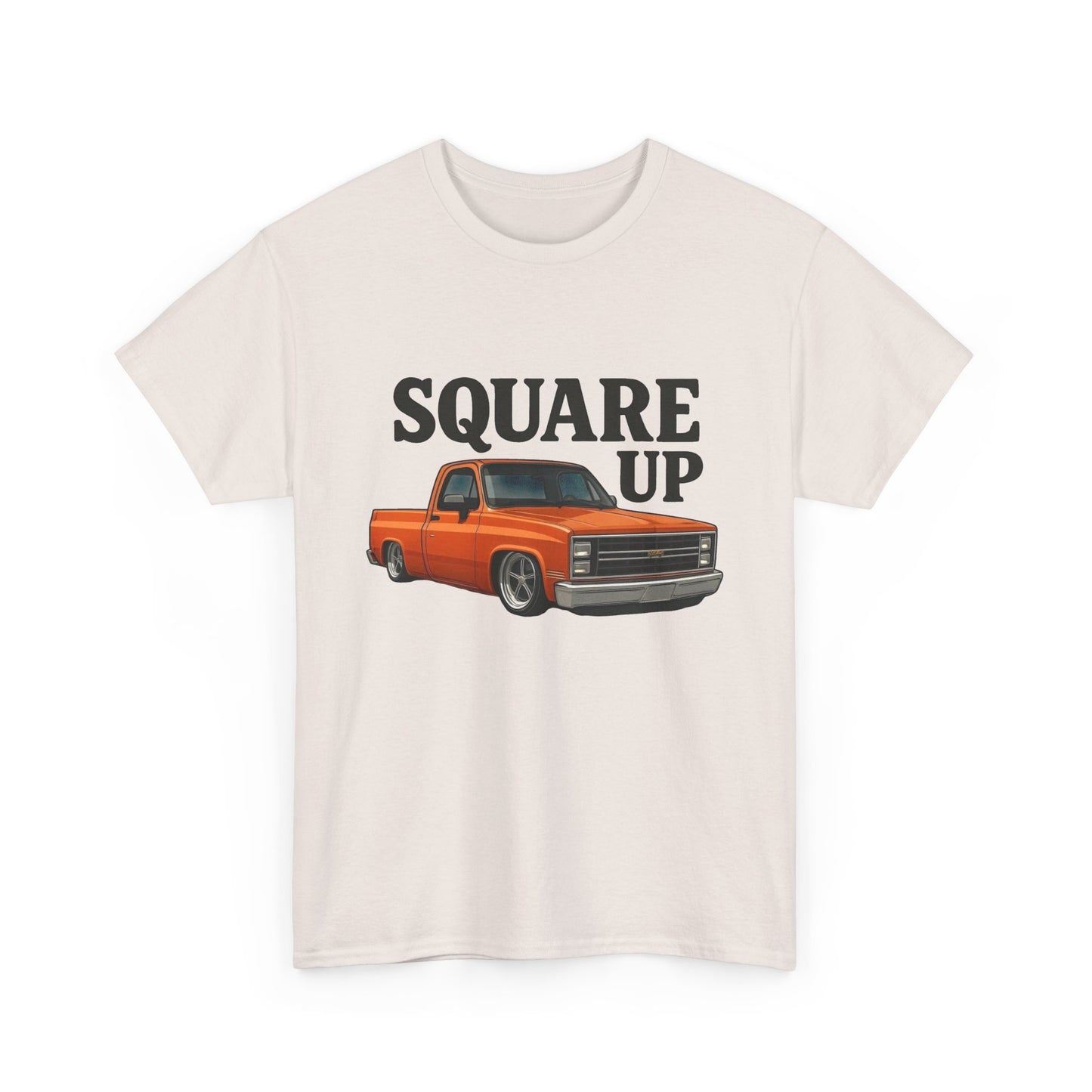 Square Up Chevy Trucks Retro Graphic T Shirt Unisex Heavy Cotton Tee NEW