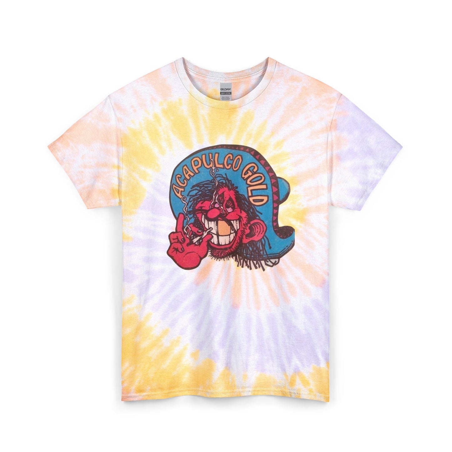 Acapulco Gold Funny Graphic T Shirt Weed 420 Unisex Tie Dye Cotton Tee