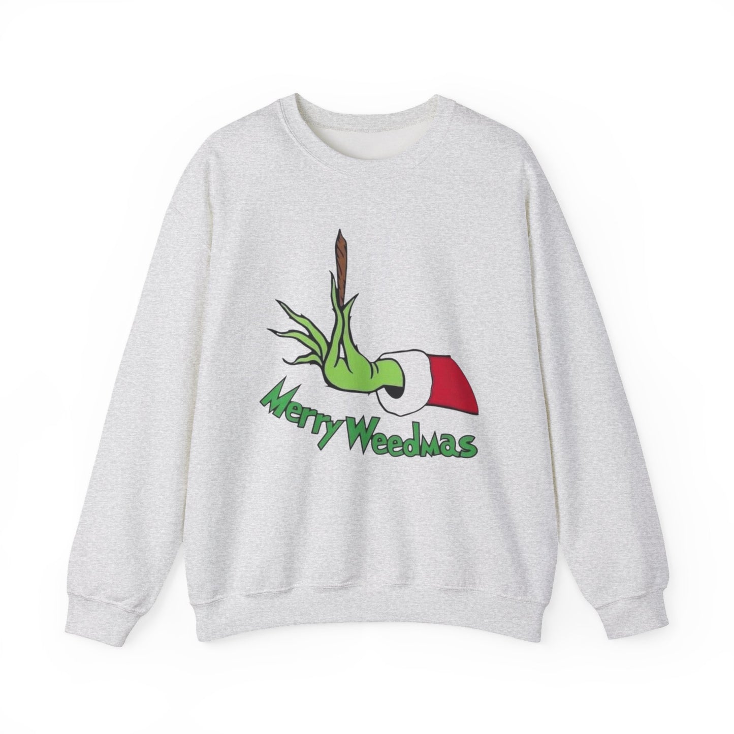 Merry Weedmas The Grinch Funny Sweater NEW Heavy Blend™ Crewneck Sweatshirt