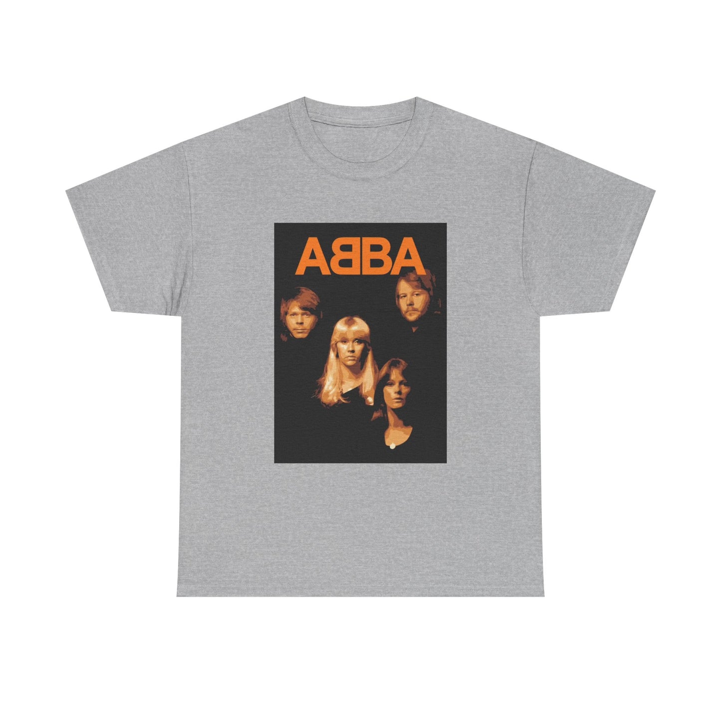 Abba T-shirt vintage retro neon lights classic music Unisex Heavy Cotton Tee