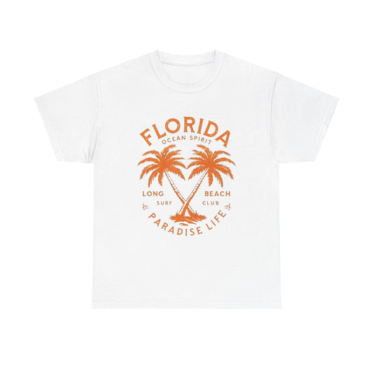 Florida Paradise Live Graphic T Shirt NEW Unisex Heavy Cotton Tee