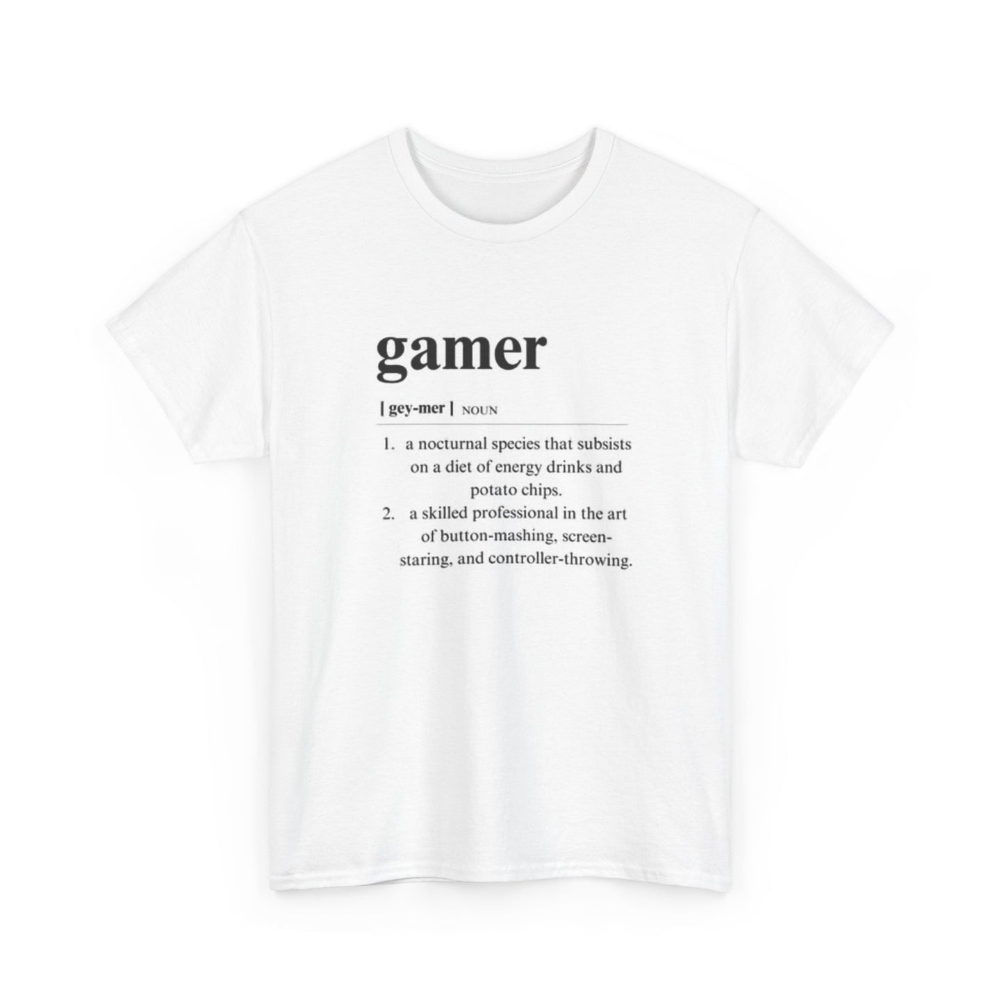 Gamer Graphic T Shirt Funny Video Games Unisex Heavy Cotton Tee