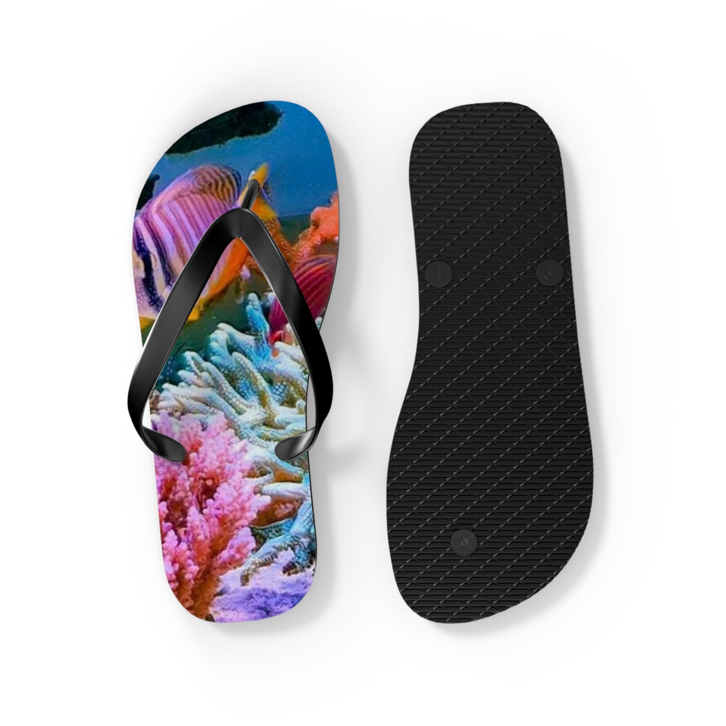 Coral Reef Summer Sandals, Beach Shoes, Vacation Flip Flops, Pool Slides