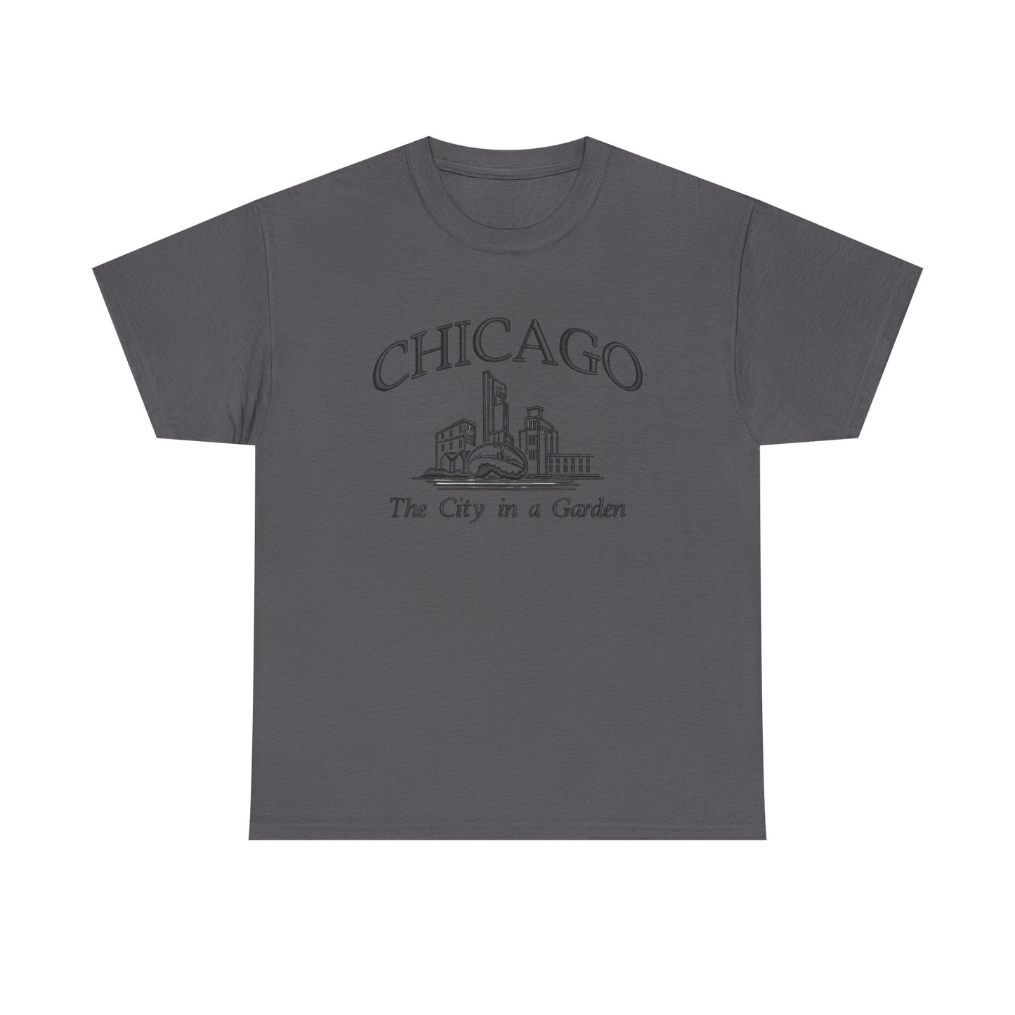 Chicago The City In A Garden Graphic T Shirt NEW Unisex Heavy Cotton Tee