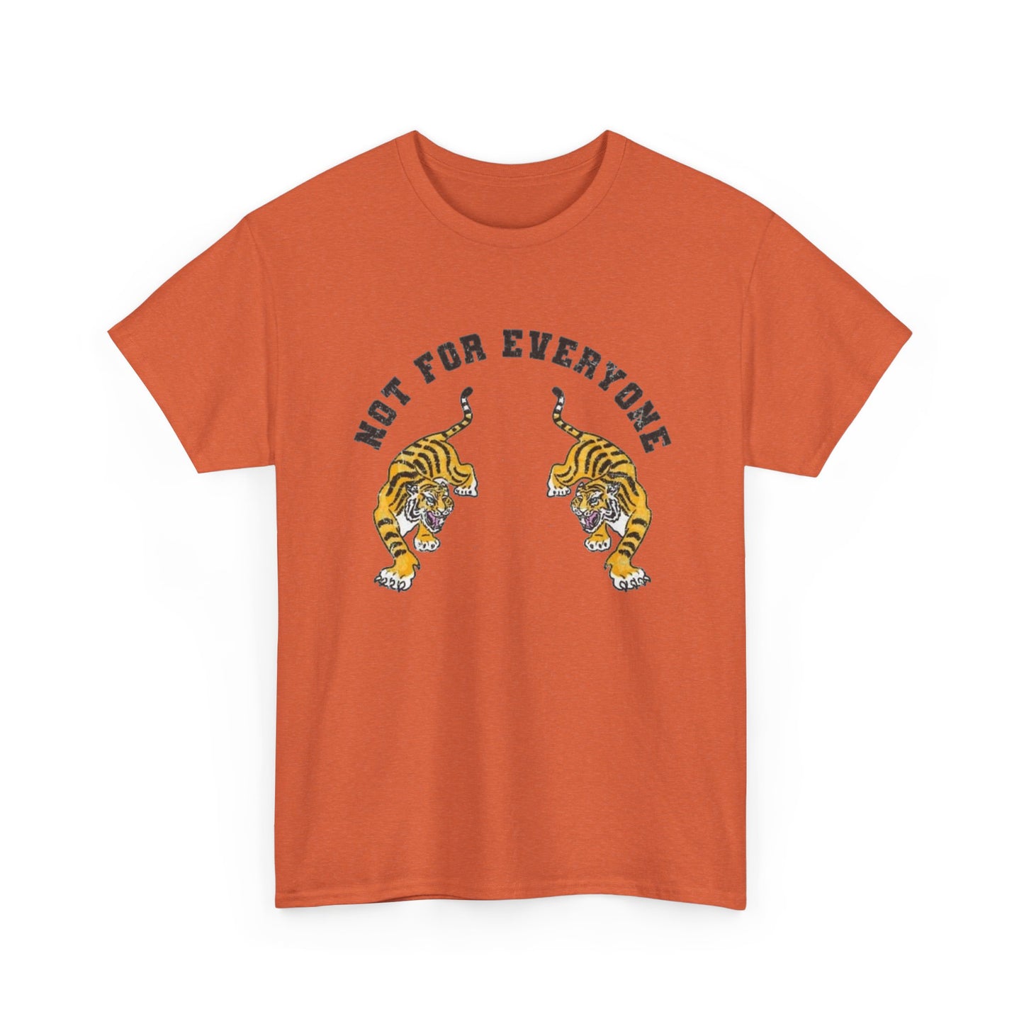 Not For Everyone Tiger Retro Art Graphic T Shirt Regular Men's Heavy Cotton Tee