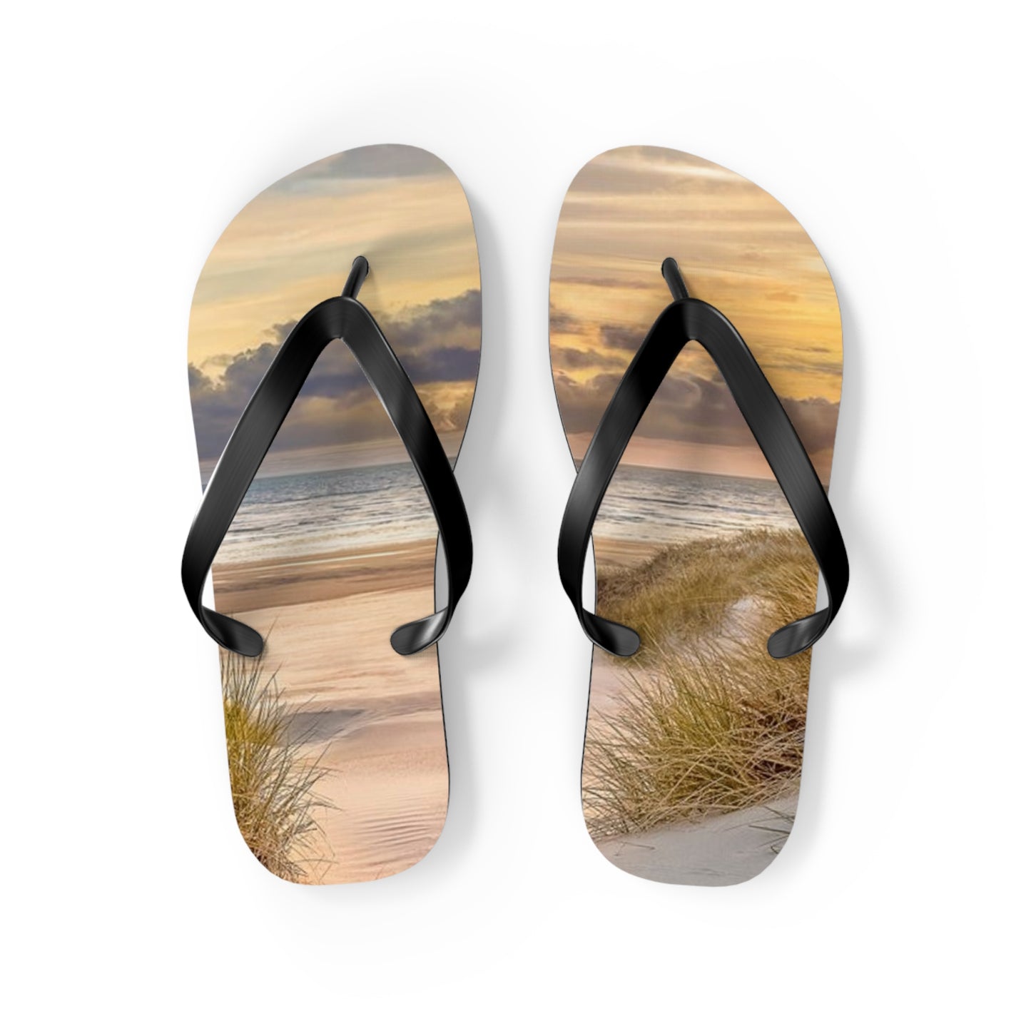 Beach Sunset Flip Flops, Sandals Slides, Summer Footwear, Brand New