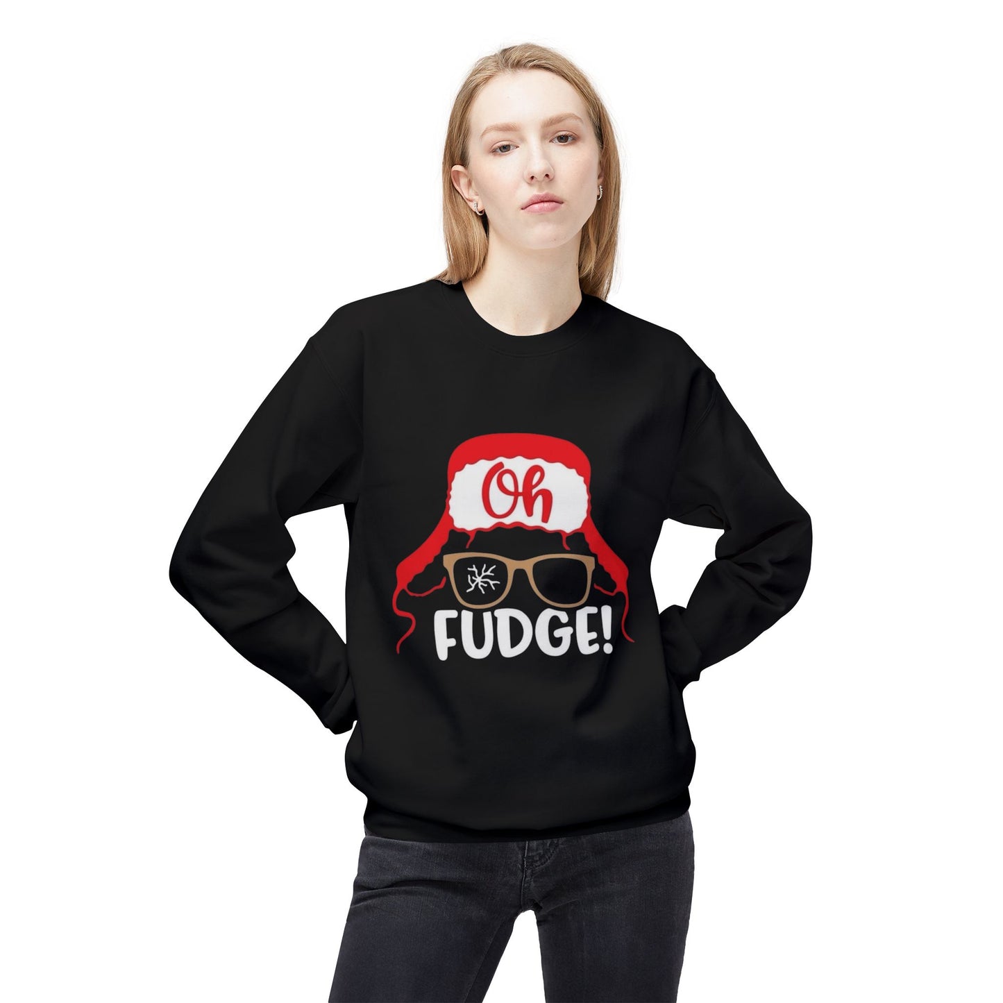 Funny Christmas Oh Fudge Sweater NEW Unisex Fleece Crewneck Sweatshirt