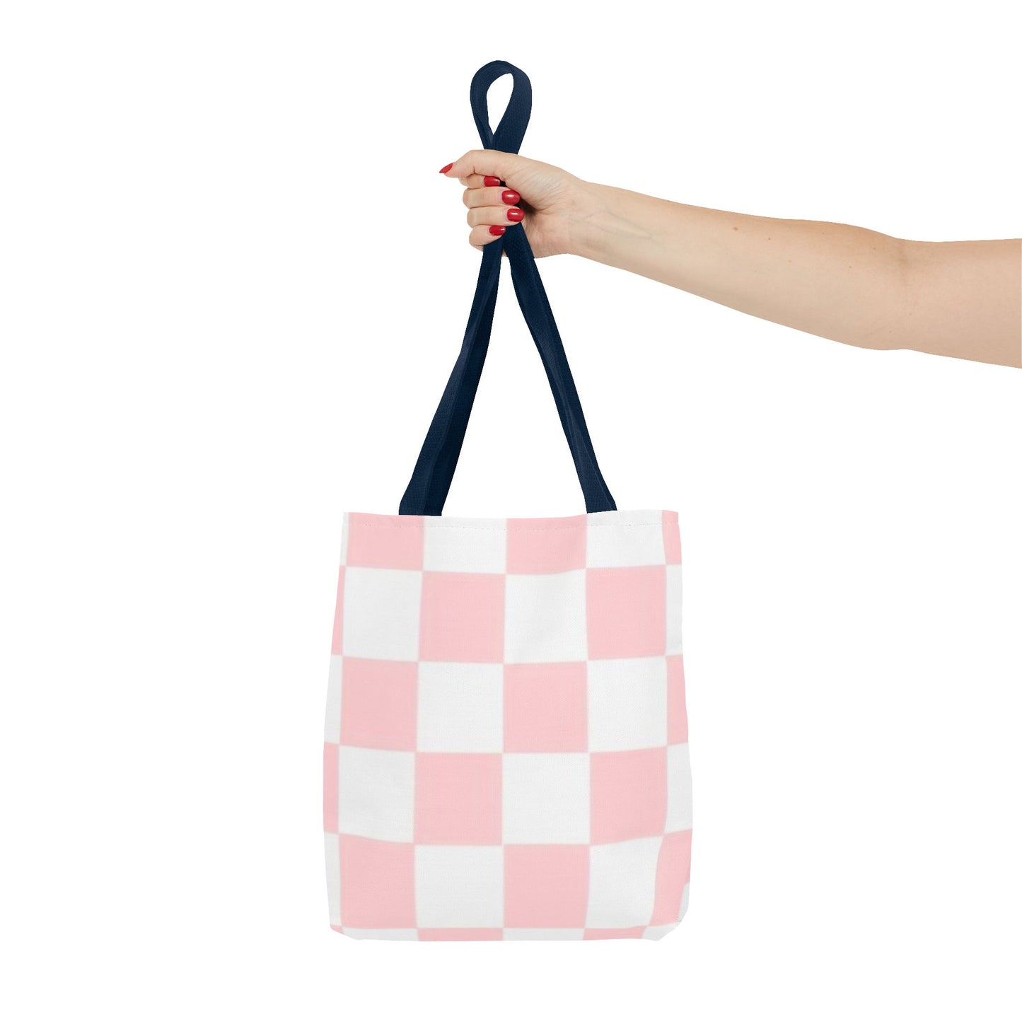 Pink Checkered All Over Print BRAND NEW Purse - Pocketbook - Travel Tote Bag
