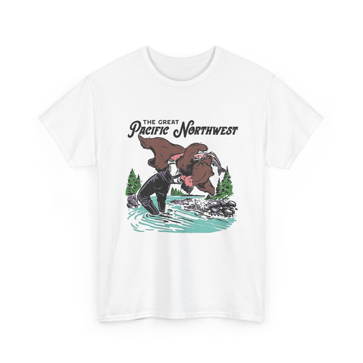 The Great Pacific Northwest Graphic T Shirt Men's Heavy Cotton Tee