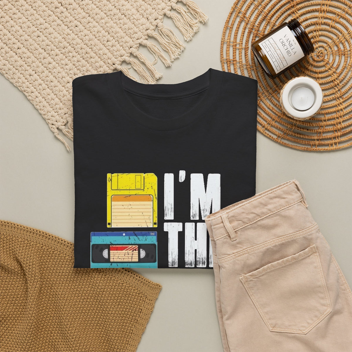 I'm This Old Cassette T-Shirt Funny  Men's Graphic Tee Retro