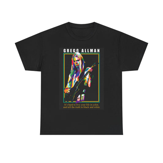 Gregg Allman Tshirt Vintage Classic Rock Poster Unisex Heavy Cotton Tee