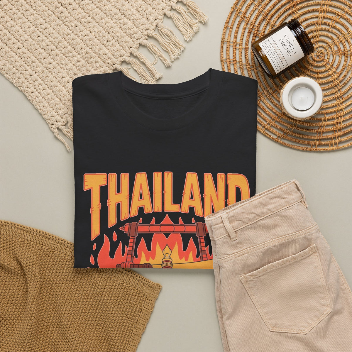Thailand Tuk Tuk Temple Graphic T-Shirt Men's Graphic Tee