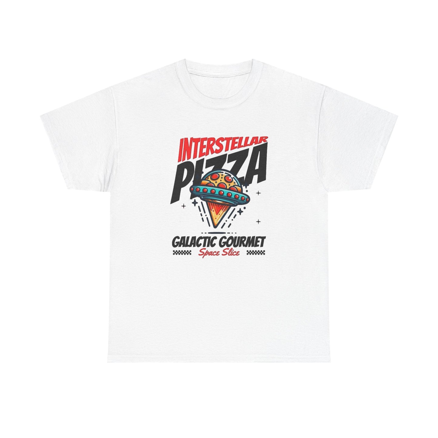 Interstellar Pizza Graphic T Shirt NEW ADULT Unisex Heavy Cotton Tee