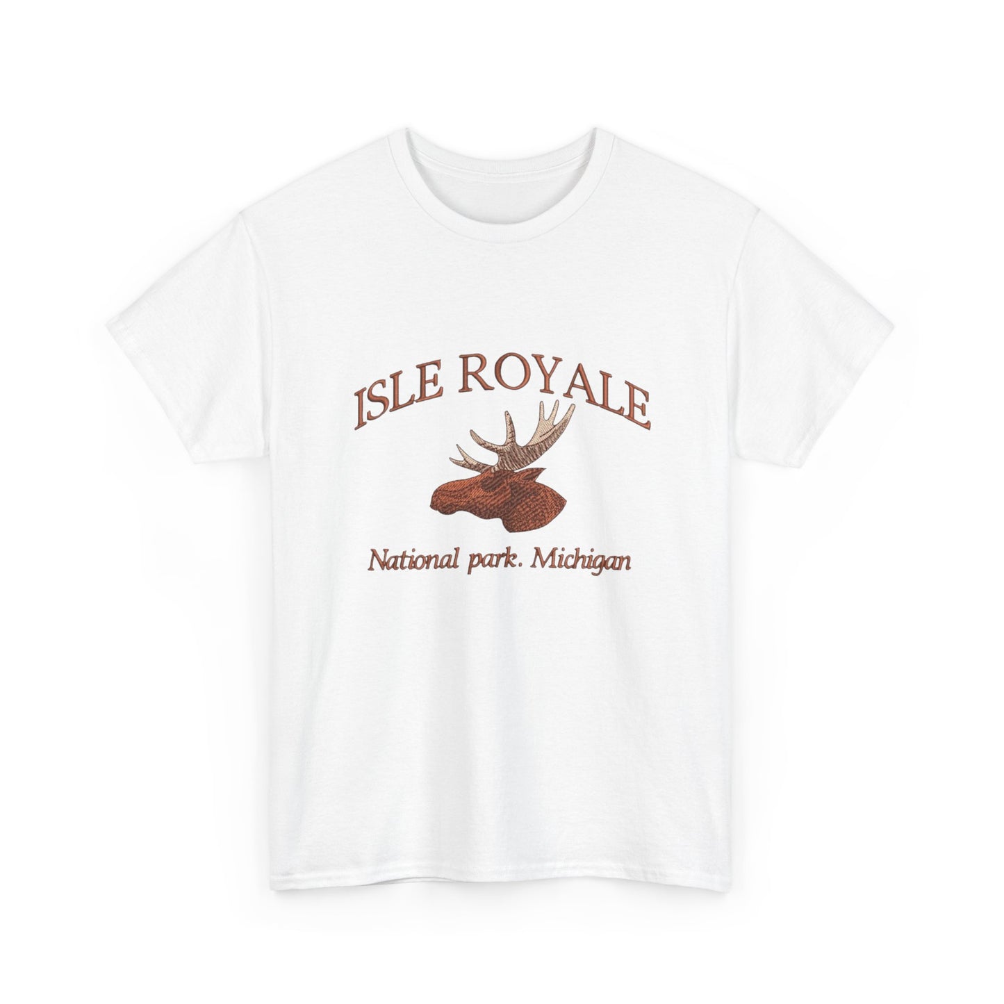 Isle Royale Michigan Graphic T Shirt NEW Unisex Heavy Cotton Tee