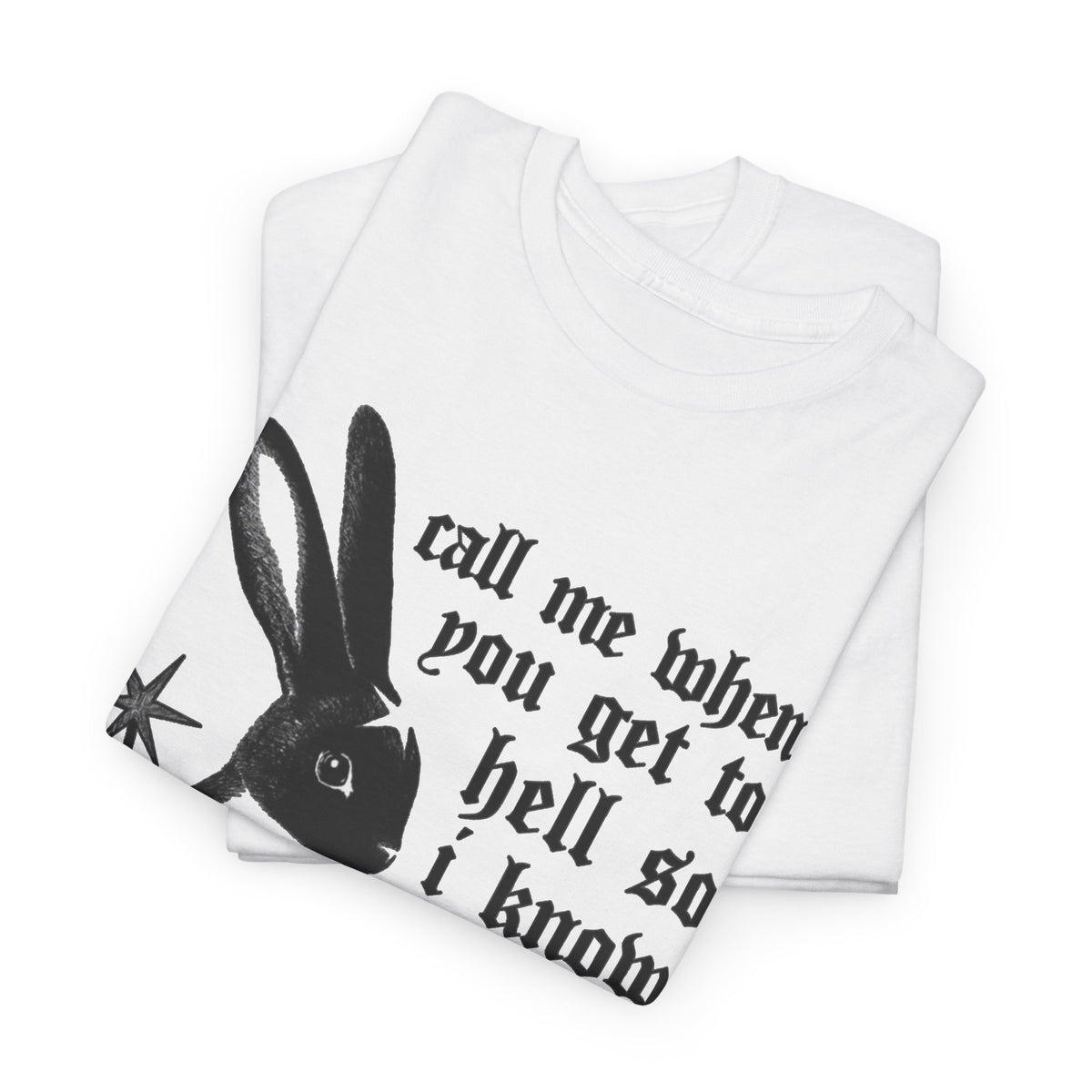 Black Rabbit Telephone Quote T-Shirt Men's Graphic Tee