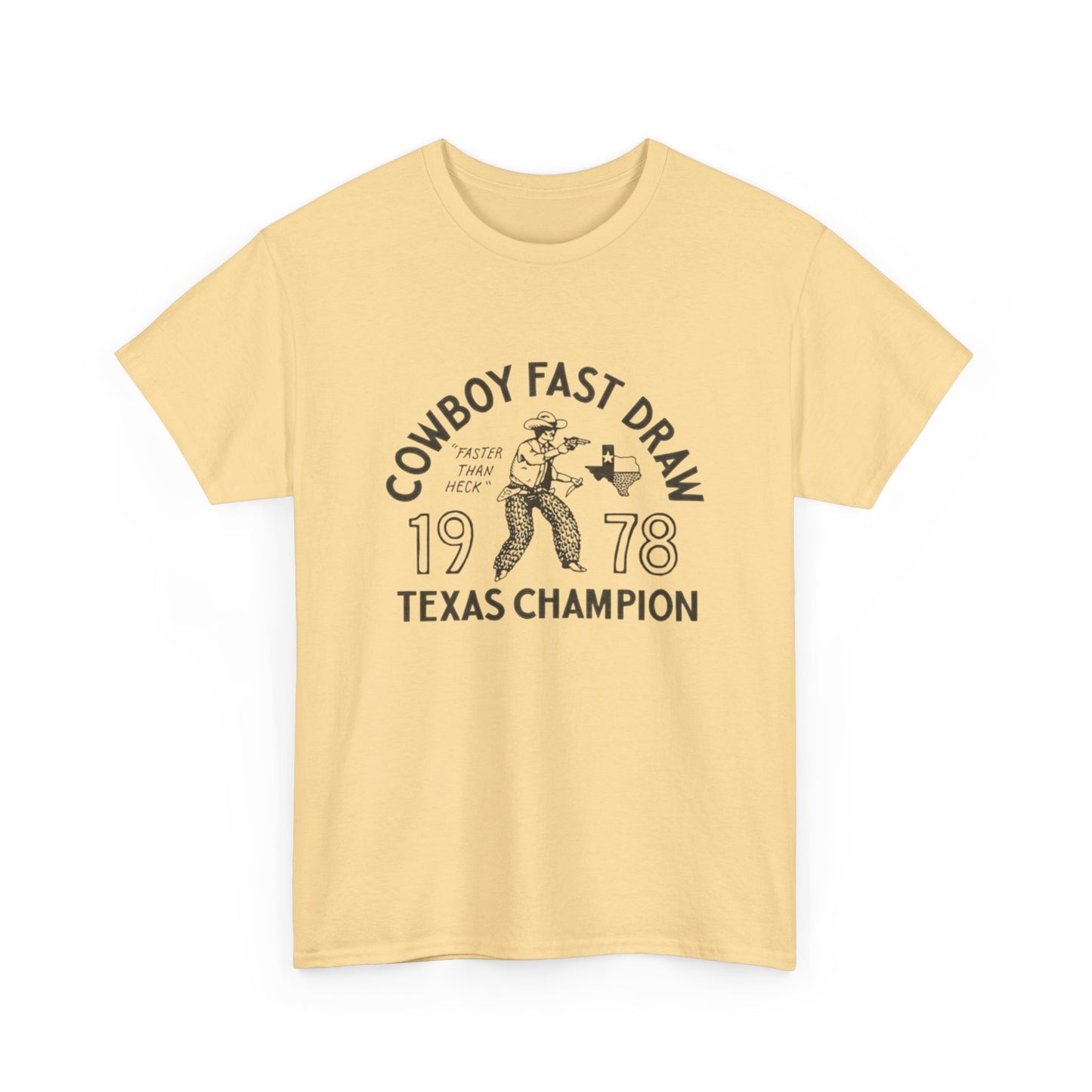 Cowboy Fast Draw Graphic T Shirt Unisex Heavy Cotton Tee