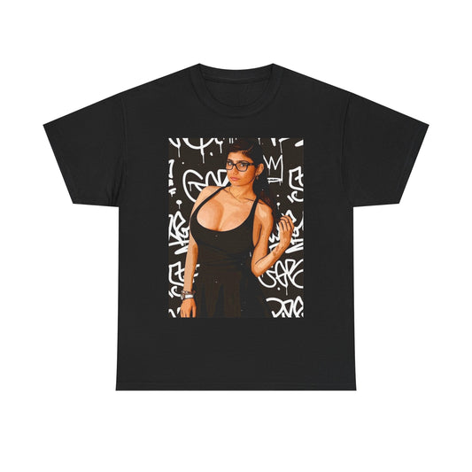 Mia Khalifa Shirt Funny Gift Model onlyFans Unisex Heavy Cotton Tee