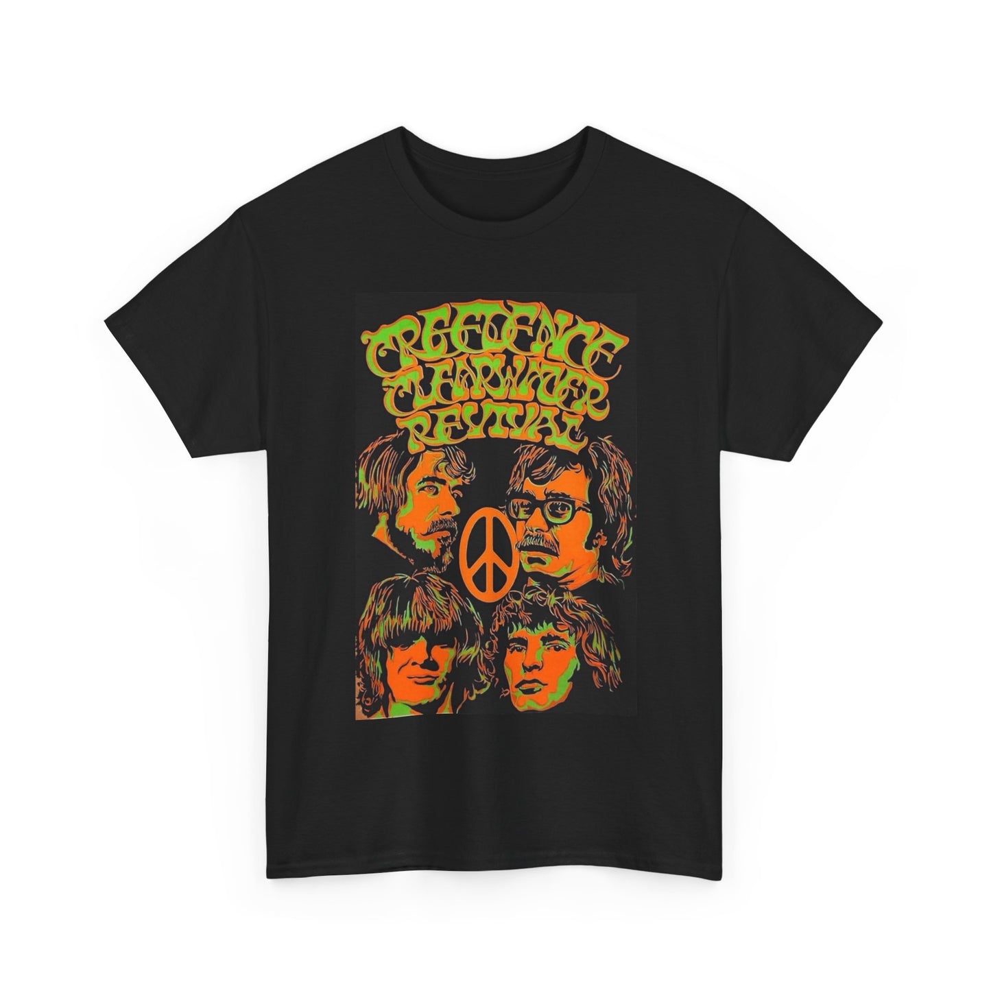 Creedence Clearwater Revival T-shirt vintage neon graphic Heavy Cotton Tee