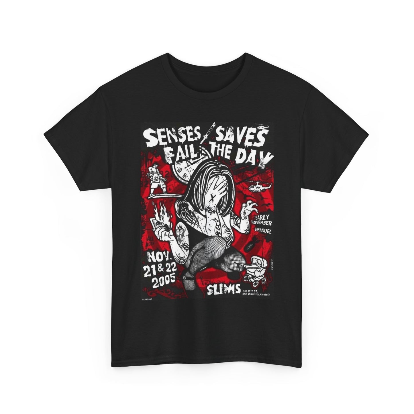 Senses Fail Shirt Retro Emo Rock Band Merch Punk Unisex Heavy Cotton Tee