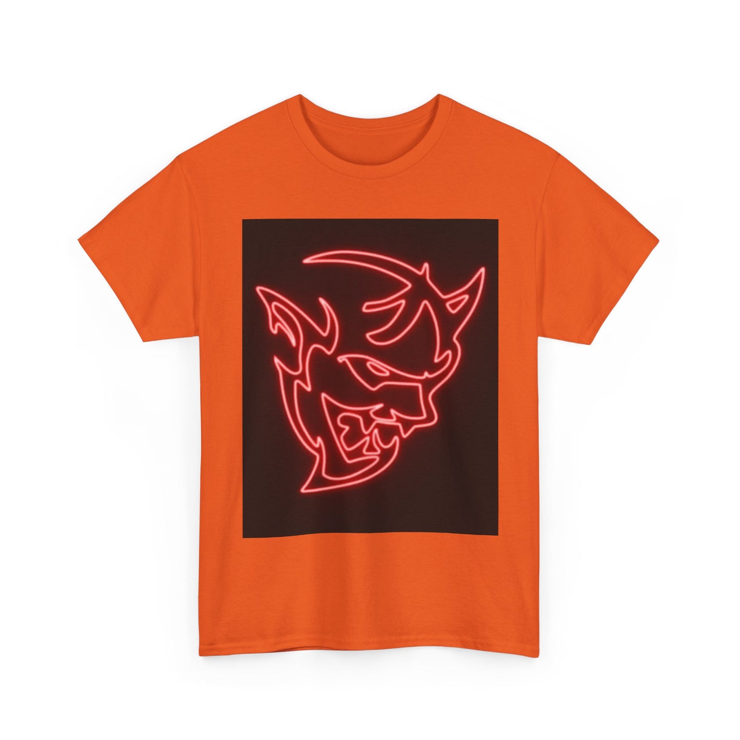 Dodge Demon Tshirt Hellcat Charger Logo Challenger Mopar Unisex Heavy Cotton Tee